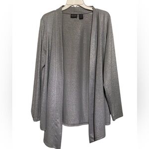 Silver shimmer lightweight cardigan size L